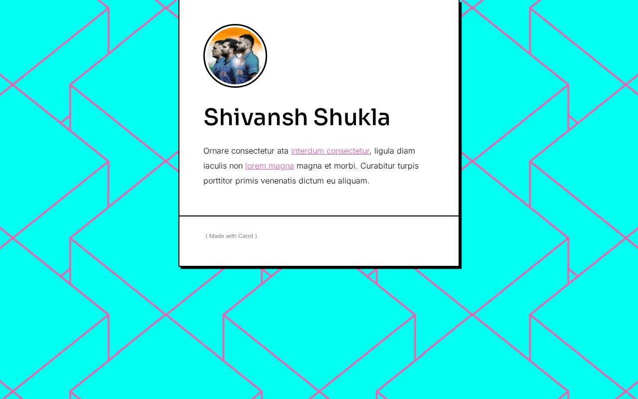 Carrd profile picture for @shukla